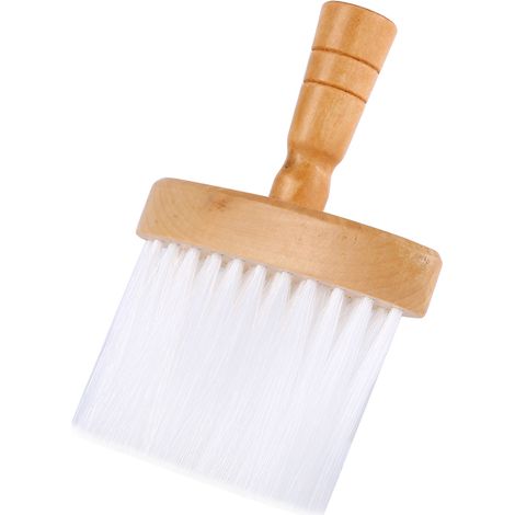 Brosse à cheveux douce pour le cou (1 pièce), manche en bois, outil de nettoyage pour coiffeur/barbier (1/5)