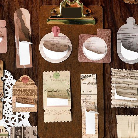 Pack d'autocollants infeelme - Série Vintage Temps et Ombre - Décoration rétro pour journal (20 feuilles) - Une fenêtre tranquille (1/5)