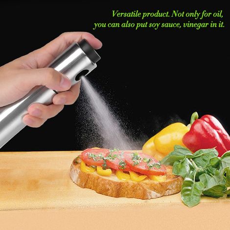 Olivenöl-Sprühflasche aus Edelstahl, Sprühspender für Küche und Grill, wiederverwendbares Kochutensil (1/5)