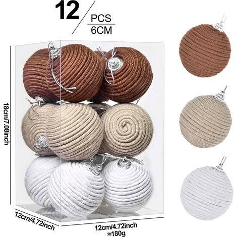 Boule De Décoration De Noël - 12 Pièces - 6 Cm - En Plastique Résistant - Pour Arbre À Noël Guirlande Couronne Intérieur Extérieur (1/4)