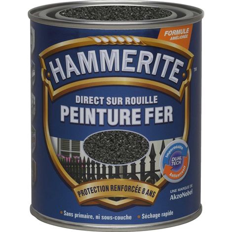 Peinture Direct Sur Rouille Forgée Noir 0,75 L - Hammerite