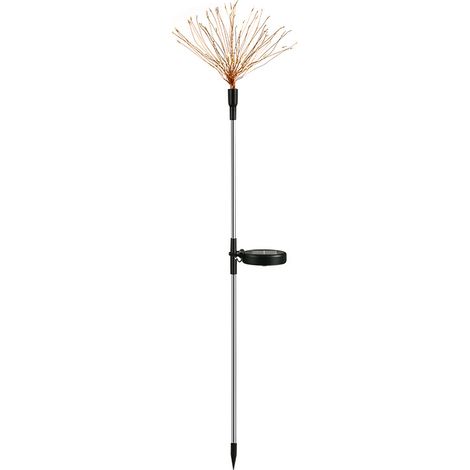 Paquet de 2 lumières solaires feux d'artifice solaires de jardin extérieur, 8 modes lumières lumières de pissenlit solaires imperméables pour la décoration de Noël de patio de pelouse de jardin (1/5)