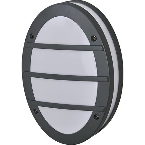 Luminaire extérieur applique murale, E27, gris foncé, aluminium, diffuseur dépoli, classe de protection IP65, utilisation en extérieur (1/5)