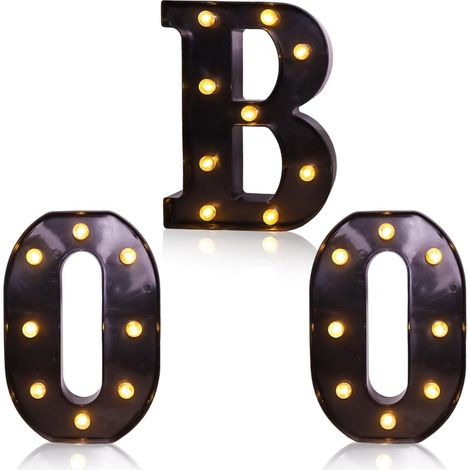 Décoration d'Halloween pour la maison Lettres lumineuses Boo (1/5)