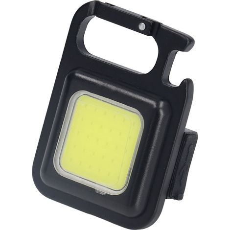 Mini-COB-Multifunktions-Taschenlampe, 500 lm, 4 Leuchtmodi, USB-aufladbar, Schlüsselanhänger mit faltbarem Ständer zum Angeln (1/5)