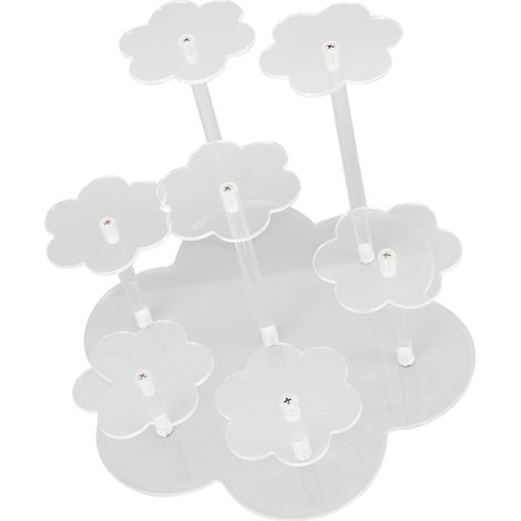 Présentoir en acrylique transparent pour figurines, organisateurs de parfums et supports de rangement pour cupcakes et desserts, idéal pour un comptoir ou un bureau. (1/5)