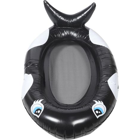 Hamac Flottant Gonflable Noir en PVC Dossier pour Adulte (1/5)