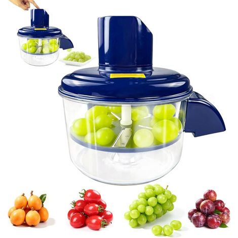 Éplucheur Électrique 3-en-1 - Pour Raisins Ail Cerises Tomates Cerises - USB Rechargeable - Multifonctionnel - 1 Pièce