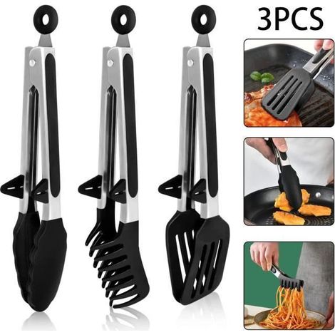 Pinces de cuisine,Pinces à barbecue en Silicone,pinces à pâtes,pinces à spaghetti en inox,pinces alimentaires,pour Étiquette