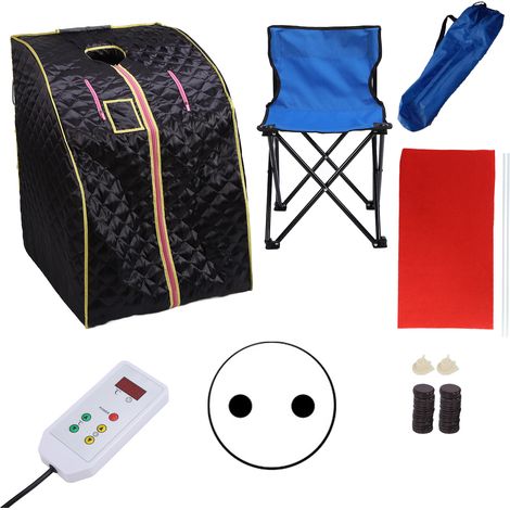 700W Cabine Infrarouge Sauna Portable Tente Vapeur Domicile Spa, Prise UE AC220-240V (1/5)