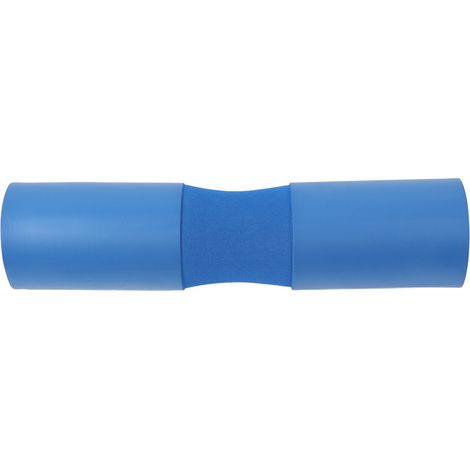 Coussin de squat bleu pour barre d'haltères, en mousse épaisse, offrant un amorti pour la nuque et les épaules, avec 2 sangles, accessoire de squat pour la salle de sport (1/5)
