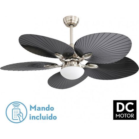 Ventilatore da soffitto DC Chaw 24W Nichel Nero 5 Pale (1/3)