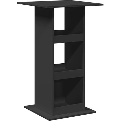 Mesa bar con almacenaje madera ingeniería negra 60x60x102 cm vidaXL