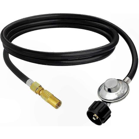 Tuyau de raccordement propane avec détendeur, 1,5m QCC1 basse pression, kit de remplacement pour barbecues portables (1/5)