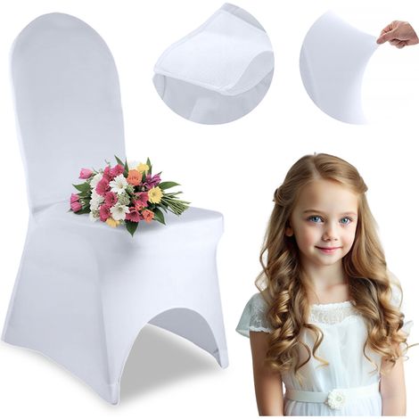Funda para silla de banquete blanca de alta gama