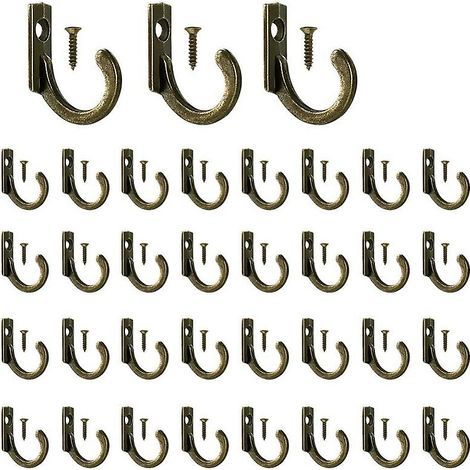 Set mit 58 Haken, kleinen Kleiderhaken, einzelnen Aufhängern zum Aufhängen von Kaffeetassen und Geschirrtüchern. (1/5)