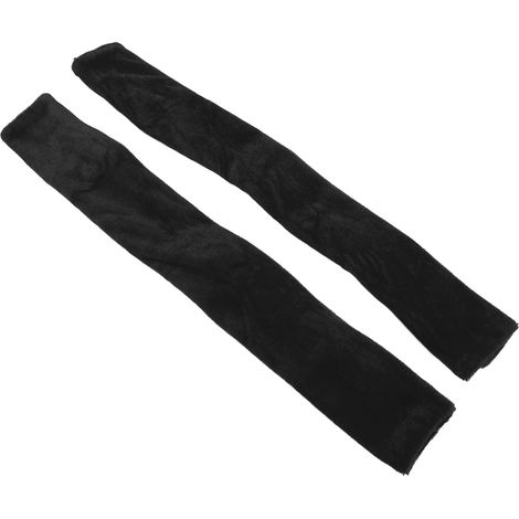 Housse de poignée de porte de réfrigérateur avec fermeture Velcro, housse décorative en tissu pour lave-vaisselle et micro-ondes, noire (1/5)