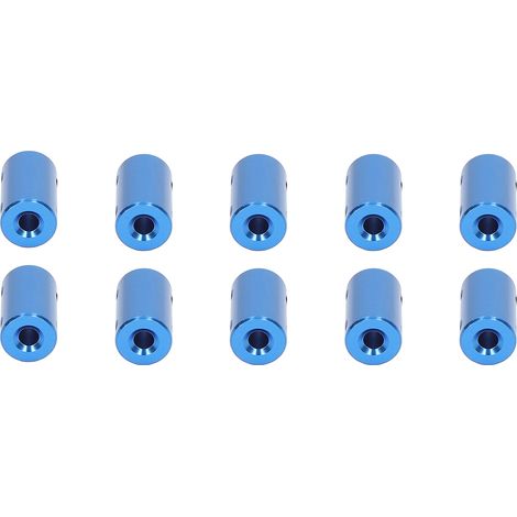 10 Stück Wellenkupplungen für Schrittmotoren, 14 mm Durchmesser, 25 mm Länge, Verbindungsstück 5 x 5 mm / 0,2 x 0,2 Zoll, blau (1/5)