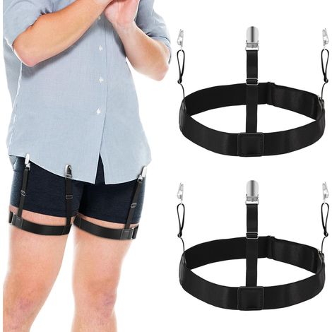Pinces de fixation pour ourlet de chemise (2 pièces), fixations pour vêtements habillés, pinces antidérapantes, pour chemises homme et femme, anti-plis, pinces antidérapantes (1/5)