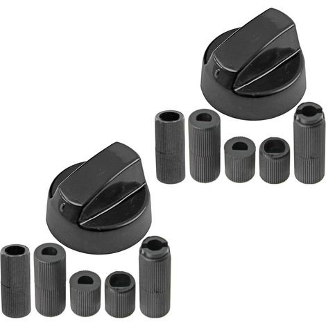 2 Bouton De Commande Universel, Noir, 5 Axes Inclus, Pour Four Et Cuisinière (1/5)