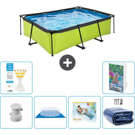 Exit Pool Rechteckig - 220x150x65 cm - 7-teilig S345