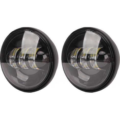 2 Phares Antibrouillard LED Moto Blanc 4,5 Pouces IP67 Étanche 10-32V 30W Feux de Conduite pour Moto (1/5)