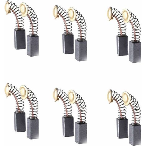 Balais de Charbon,12 Pcs Balai Charbon decker,Balai Charbon Meuleuse,Durable,Utilisé pour Le Marteau éLectrique,Meuleuse D'Angle,Raboteuse éLectrique,Meuleuse éLectrique, Taille (6,5X7,5X12 mm) (1/3)