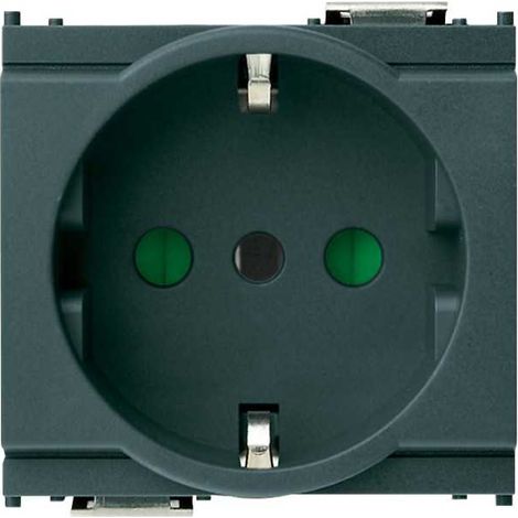 16209 Enchufe Sicury 2P+T 16 a 250 V Gris Idea