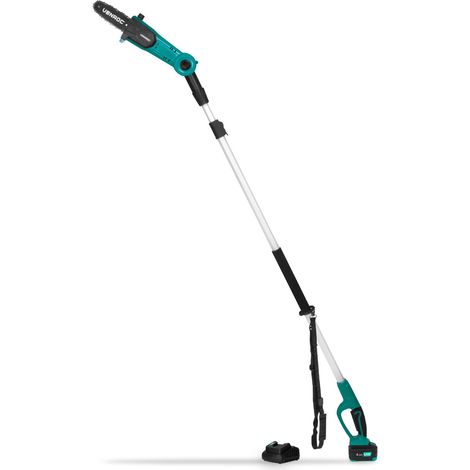 Vonroc – Élagueuse électrique sans fil 20V – Tête inclinable – Perche extensible 200-260 cm – Vitesse chaîne 5 m/s – Réservoir d'huile intégré (1/7)