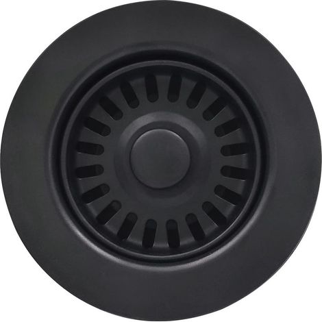 Évier de cuisine noir avec filtre panier et couvercle filtre de vidange de cuisine pour évier de cuisine en granit / argile réfractaire (diamètre 114,3 mm) (1/5)