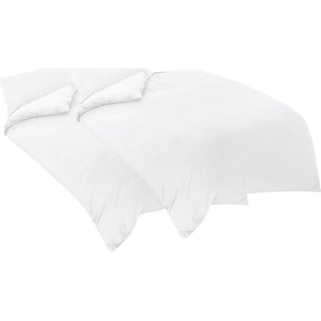 Bettwäsche-Set 135x200cm 4-teilig Mikrofaser Weiß mit Reißverschluss, ÖKO-TEX, bügelfrei (1/5)