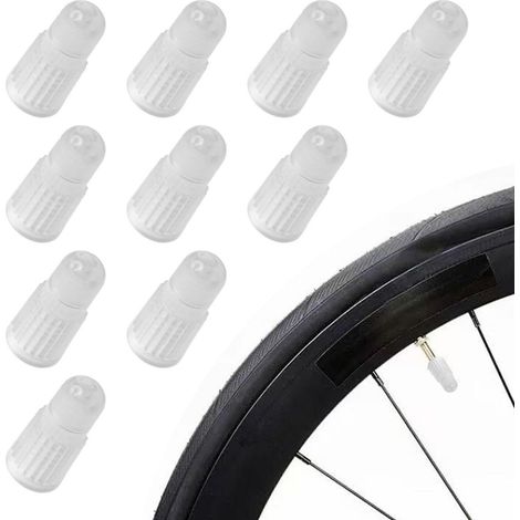10x Fahrrad Ventilkappen Französisch Tubeless Autoreifen Transparent ABS Kunststoff (1/5)