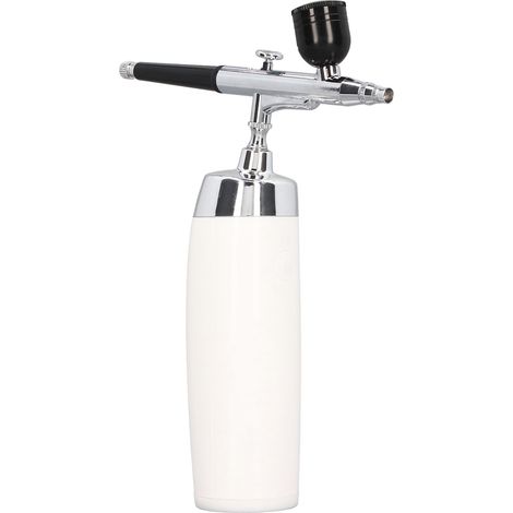 Pistolet aérographe rechargeable USB portable, kit maquillage et art avec godet et compte-gouttes, couleur blanche. (1/5)