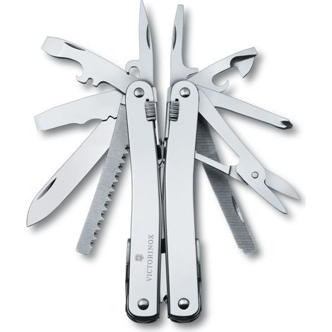 Victorinox Multifunktionswerkzeug Swiss Tool Spirit X (26 Funktionen, Etui, Festellklinge) silber (1/3)