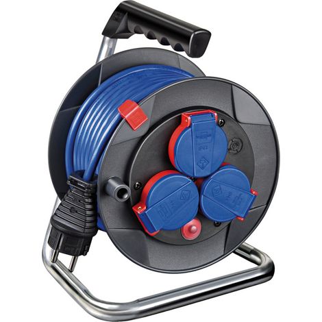 Brennenstuhl Garant Kompakt IP44 Kabeltrommel, 15 m Kabel in blau, Spezialkunststoff (1/10)