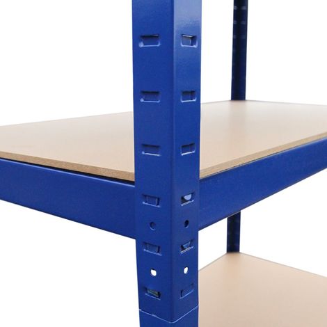 Monster Racking – Metal storage shelves 90cm W x 180cm H x 45cm D – Heavy duty steel – 280kg load capacity per shelf – Boltless assembly – Ideal for garages and workshops (1/6)