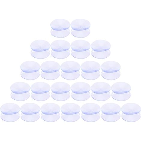24 ventouses antidérapantes double face en silicone pour tables verre, (1/5)