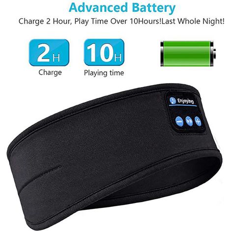 Écouteurs de sommeil Bluetooth avec bandeau doux et sans fil, idéaux pour le sport, la course à pied et le yoga. (1/5)