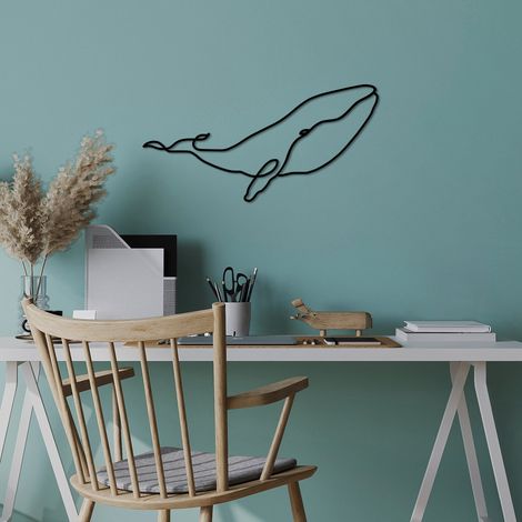 Décoration murale en métal - Mer Baleine (1/5)