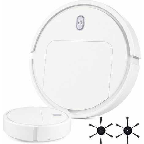 Aspirateur robot sans fil, blanc, autonomie de 90 minutes, nettoyage automatique, sols durs et moquettes (1/5)