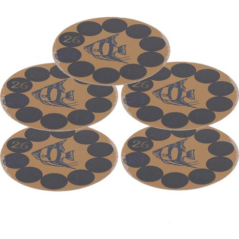 Lot de 5 thermomètres adhésifs ronds pour aquarium, faciles à lire. (1/5)
