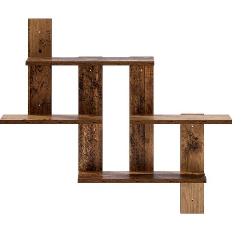 vidaXL Estante de pared Madera envejecida 85 x 13,5 x 73,5 cm (1/2)