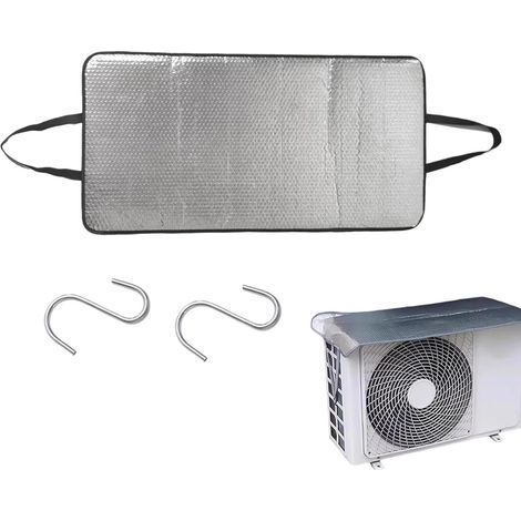 Protezione esterna per condizionatore, parasole in alluminio con ganci, protezioni per finestre e parasole per condizionatore - per finestre, pareti, camera da letto, casa, appartamento, garage, campe (1/5)