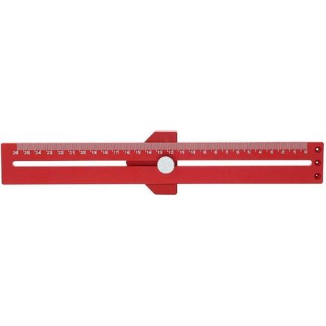 Woodworking ruler, T-type marking ruler, red aluminum alloy cross calibration ruler, T-type marking ruler