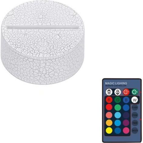 1 Veilleuse 3D éléphant,7 couleurs,interrupteur tactile,télécommande,USB ou piles,décoration chambre enfant (1/3)