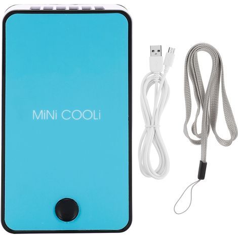 Bladeless fan for eyelash extensions – Mini portable air conditioner, USB rechargeable, blue, 11 x 6 x 3 cm (1/5)