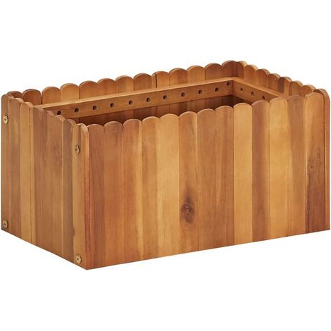 parterre surélevé en bois d'acacia massif de 50 x 30 x 25 cm (1/5)