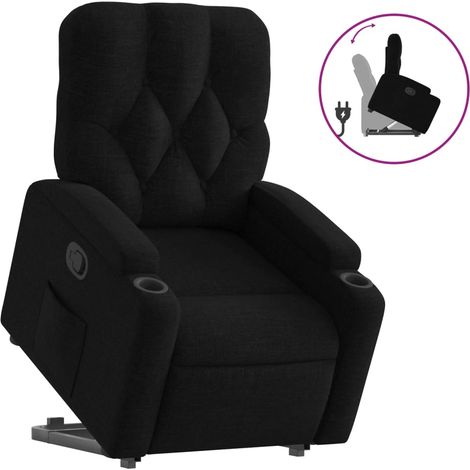 Fauteuil de Salon,Chaise,Fauteuil inclinable noir tissu CFW575064 (1/5)