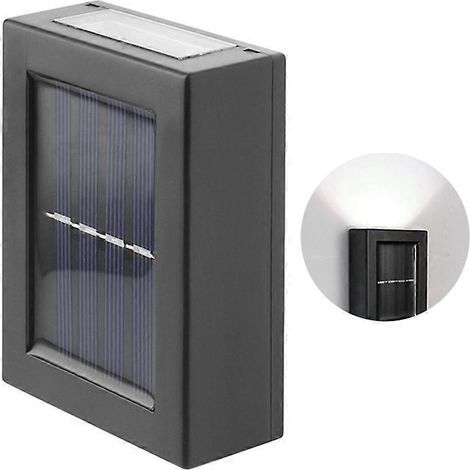 Quadratische Solarleuchte für Garten, Terrasse, Zaun und Wand – Wasserdichte Außenleuchte, Dekoration für Haus und Garten.