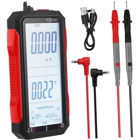 Stift-Multimeter-Tester, der Ampere misst, digitales Multimeter, Kfz-Digitalmultimeter, Amperemeter-Tester, Detektor, elektronisch, eingebaute Lithium-Batterie (1/4)